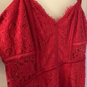 Express Red Lace Dress